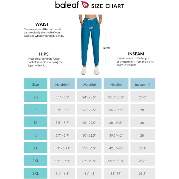 BALEAF Womens Hiking Pants Joggers Workout Athletic Lightweight Quick Dry Zipper PocketsSteel Blue01