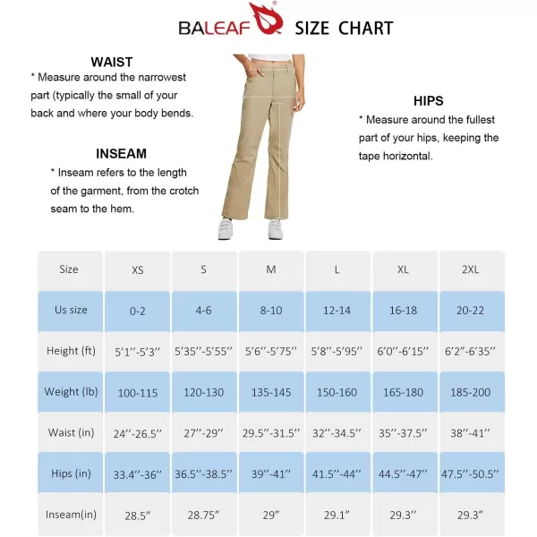 BALEAF Womens Hiking Pants Petite Water Resistant Boot Cut Pants Stretch SPF Cargo PantsBALEAF Womens Hiking Pants Petite Water Resistant Boot Cut Pants Stretch SPF Cargo Pants