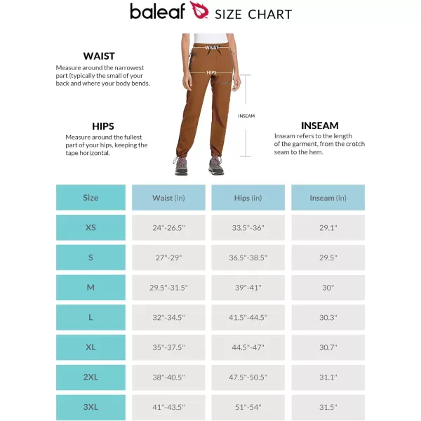 BALEAF Womens Hiking Pants Quick Dry Lightweight Water Resistant Elastic Waist Cargo Pants for All SeasonsCaramel