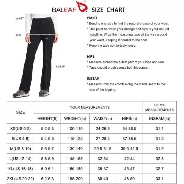 BALEAF Womens Hiking Pants UPF 50 Stretch Boot Cut Pants Water ResistantBALEAF Womens Hiking Pants UPF 50 Stretch Boot Cut Pants Water Resistant