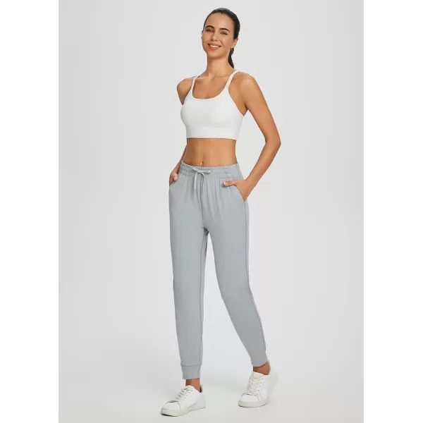 BALEAF Womens Joggers Pants Ultral Soft Comfy Sweat Pants Running Athletic Lounge Relaxed Fit Tapered Leg with PocketsLight Gray