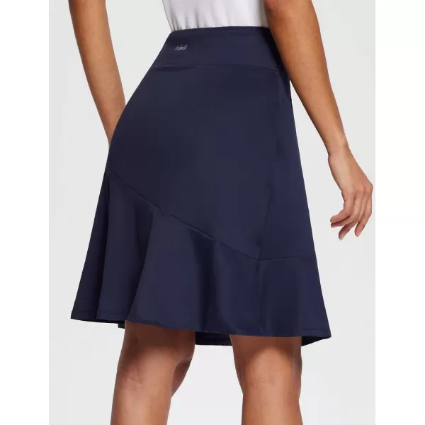 BALEAF Womens Knee Length Skorts Skirts 20 Golf Long Tennis Casual Pickleball Skirt Pockets Modest LightweightNavy