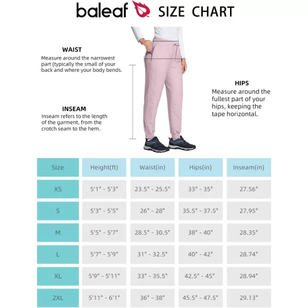 BALEAF Womens Lightweight Puffy Pants Quilted Snow Pants Puffer Winter Trousers for Ski CampLight Purple