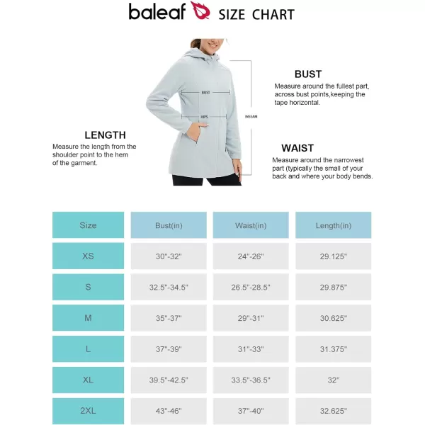 BALEAF Womens Long Fleece Jacket Full Zip Polar Fleece Hoodie Soft Lightweight Winter CoatLight Grey