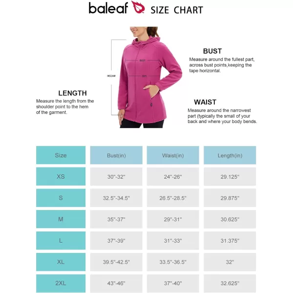 BALEAF Womens Long Fleece Jacket Full Zip Polar Fleece Hoodie Soft Lightweight Winter CoatRouge Pink