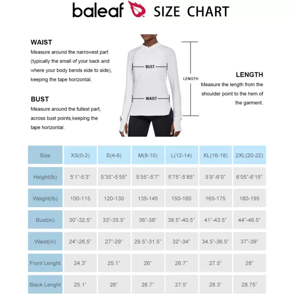 BALEAF Womens Long Sleeve Running Shirts Quick Dry Lightweight Pullover Workout Tops Athletic TShirts Moisture WickingWhite