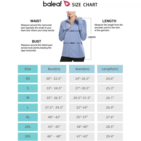 BALEAF Womens Long Sleeve Running Shirts UPF 50 Sun Protection Full Zip Athletic Jackets Lightweight Zipper PocketsBlue