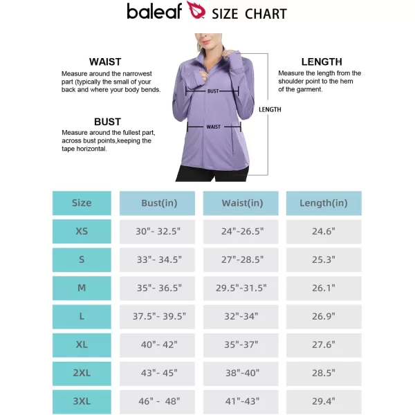 BALEAF Womens Long Sleeve Running Shirts UPF 50 Sun Protection Full Zip Athletic Jackets Lightweight Zipper PocketsPurple