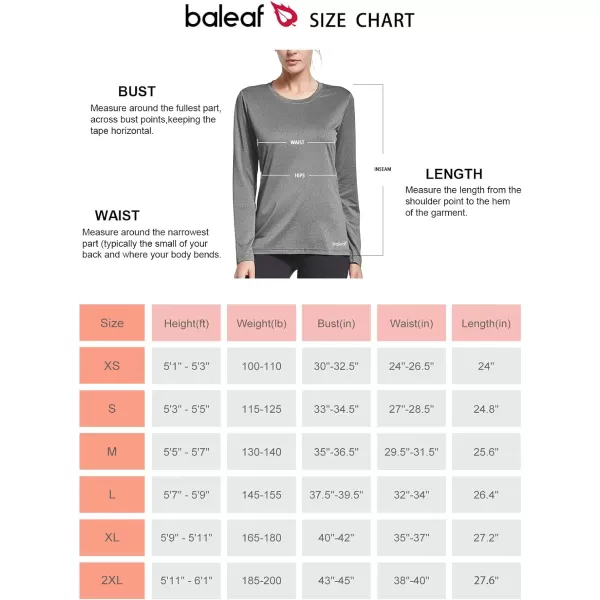 BALEAF Womens Long Sleeve Running Shirts Workout Tops Athletic Active Quick Dry Soft LightweightHeather Gray