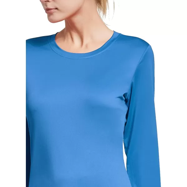 BALEAF Womens Long Sleeve Running Shirts Workout Tops Athletic Active Quick Dry Soft LightweightRoyal Blue