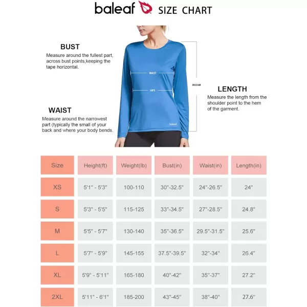 BALEAF Womens Long Sleeve Running Shirts Workout Tops Athletic Active Quick Dry Soft LightweightRoyal Blue