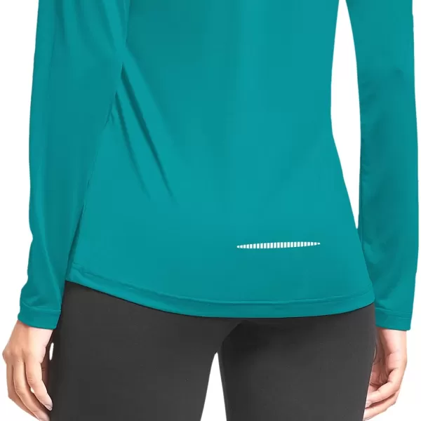 BALEAF Womens Long Sleeve Running Shirts Workout Tops Athletic Active Quick Dry Soft LightweightTeal