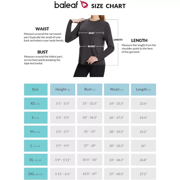 BALEAF Womens Long Sleeve Workout Tops Active Running Shirts Loose Fit Quick Dry Athletic SoftCrew Neckseal Brown