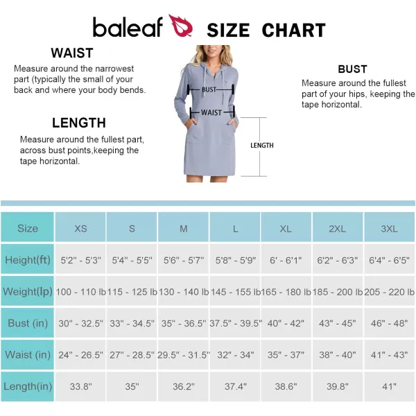 BALEAF Womens Long Sleeve Zip Beach Coverup UPF 50 Sun Protection Hooded Cover Up Shirt Dress with PocketsIfinity Blue