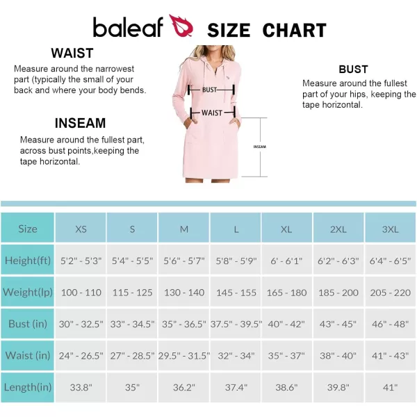 BALEAF Womens Long Sleeve Zip Beach Coverup UPF 50 Sun Protection Hooded Cover Up Shirt Dress with PocketsPink