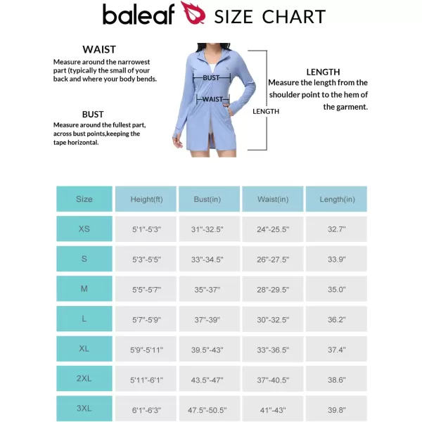 BALEAF Womens Long Sleeve Zip Beach Coverup UPF 50 Sun Protection Hooded Cover Up Shirt Dress with PocketsPurple Blue