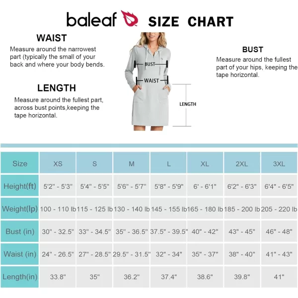 BALEAF Womens Long Sleeve Zip Beach Coverup UPF 50 Sun Protection Hooded Cover Up Shirt Dress with PocketsSilvergrey