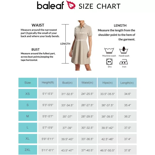 BALEAF Womens Lyocell Golf Dress Short Sleeve Polo Shirts Dress Golf Apparel Knee Length Pockets Quarter Zip UPF 50Khaki