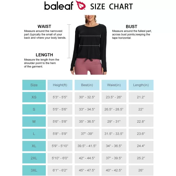 BALEAF Womens Open Back Long Sleeve Shirts Yoga Workout Tops Athletic Running Dance Top Loose Fit with Thumb HoleBALEAF Womens Open Back Long Sleeve Shirts Yoga Workout Tops Athletic Running Dance Top Loose Fit with Thumb Hole