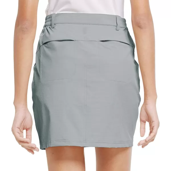 BALEAF Womens Outdoor Skort UPF 50 Active Athletic Skort Casual Skort Skirt with Zip Pockets Hiking GolfGray