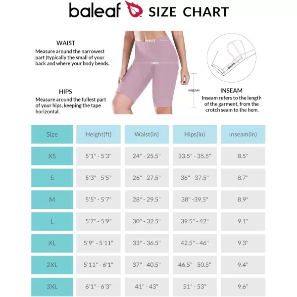 BALEAF Womens Padded Bike Shorts Cycling Shorts Bicycle Biking 4D Padding Pockets UPF509 Inch 01cardamom Purple