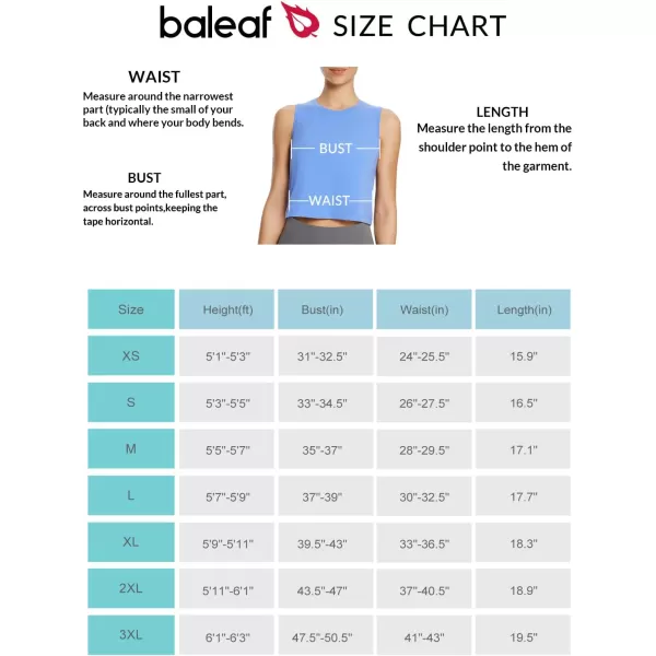 BALEAF Womens Pima Cotton Crop Tank Tops Muscle Tank Sleeveless Workout Tops Athletic Running ShirtsLight Blue