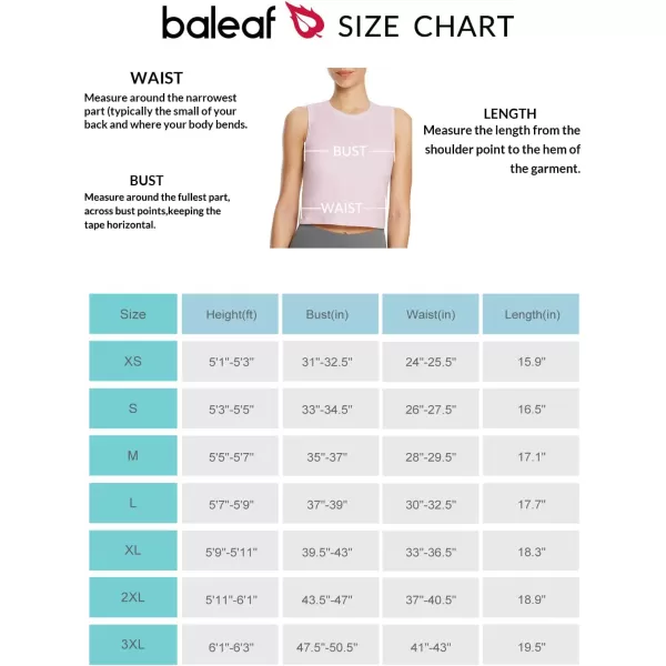 BALEAF Womens Pima Cotton Crop Tank Tops Muscle Tank Sleeveless Workout Tops Athletic Running ShirtsLight Pink