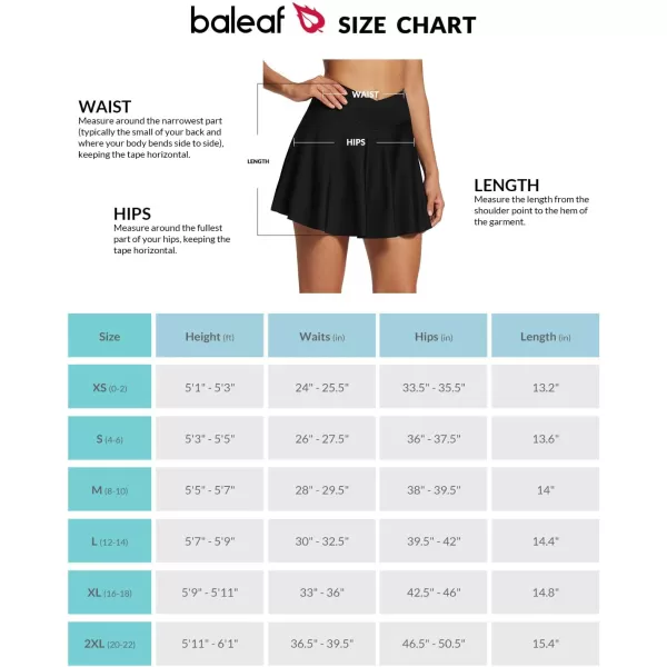 BALEAF Womens Pleated Tennis Skirts Athletic Golf Skorts Skirts with Shorts Pockets for Running Workout SportsCrossoverblack01