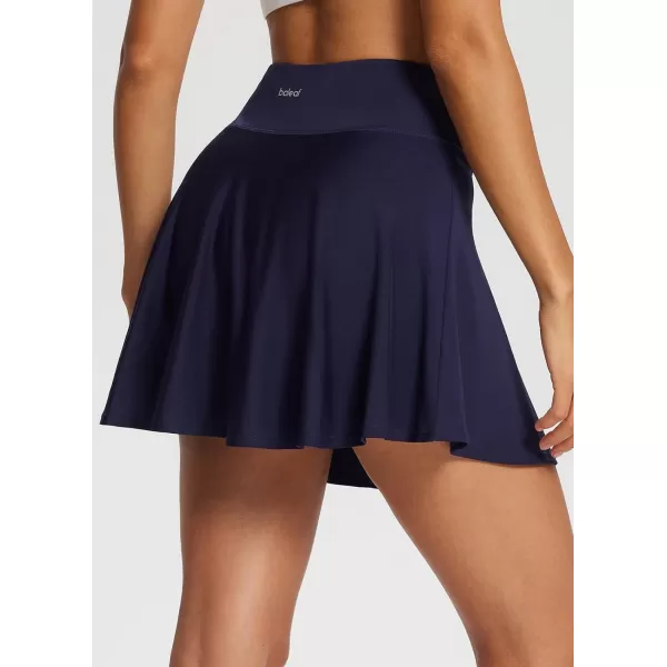 BALEAF Womens Pleated Tennis Skirts Athletic Golf Skorts Skirts with Shorts Pockets for Running Workout SportsCrossoverdark Blue01