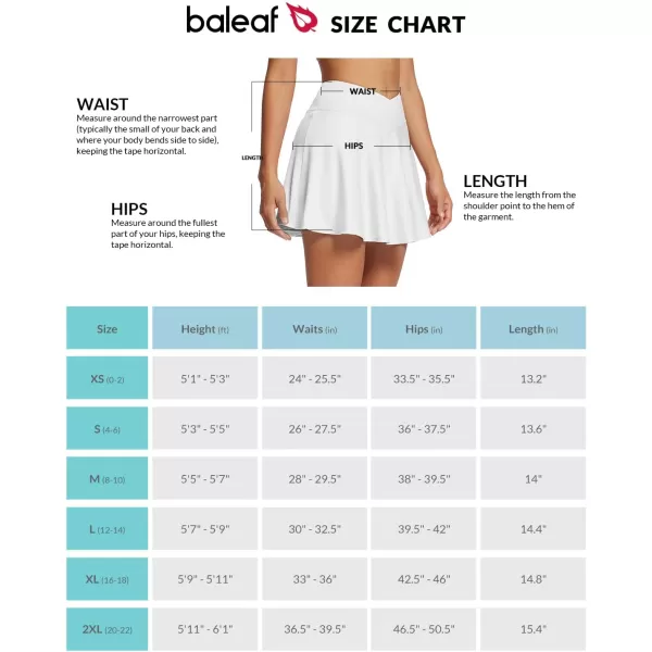 BALEAF Womens Pleated Tennis Skirts Athletic Golf Skorts Skirts with Shorts Pockets for Running Workout SportsCrossoverwhite01