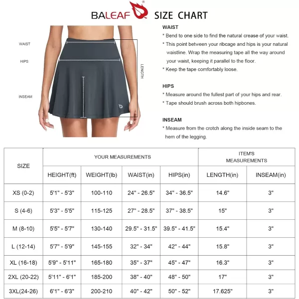 BALEAF Womens Pleated Tennis Skirts Athletic Golf Skorts Skirts with Shorts Pockets for Running Workout SportsGrey