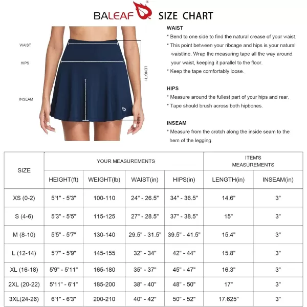 BALEAF Womens Pleated Tennis Skirts Athletic Golf Skorts Skirts with Shorts Pockets for Running Workout SportsNavy