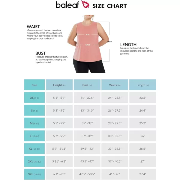 BALEAF Womens Plus Size Workout Tank Tops Loose Fit Sleeveless Athetic Running Exercise ShirtsHeather Coral