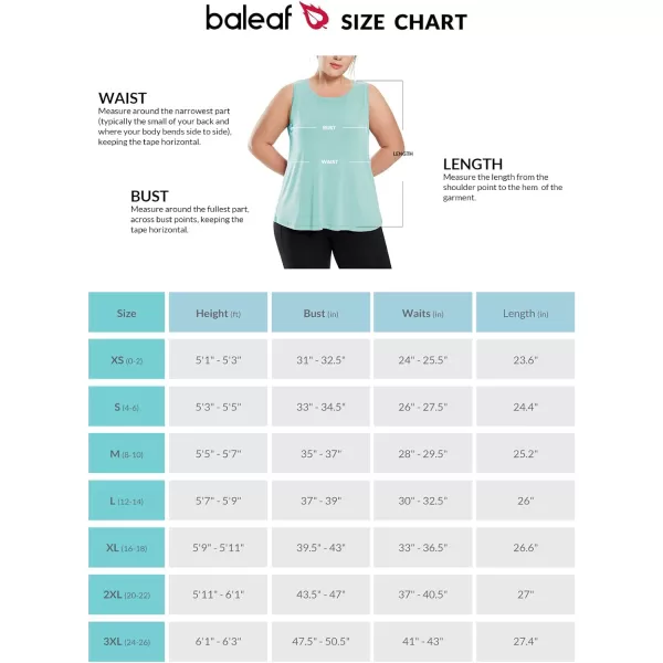 BALEAF Womens Plus Size Workout Tank Tops Loose Fit Sleeveless Athetic Running Exercise ShirtsLight Blue