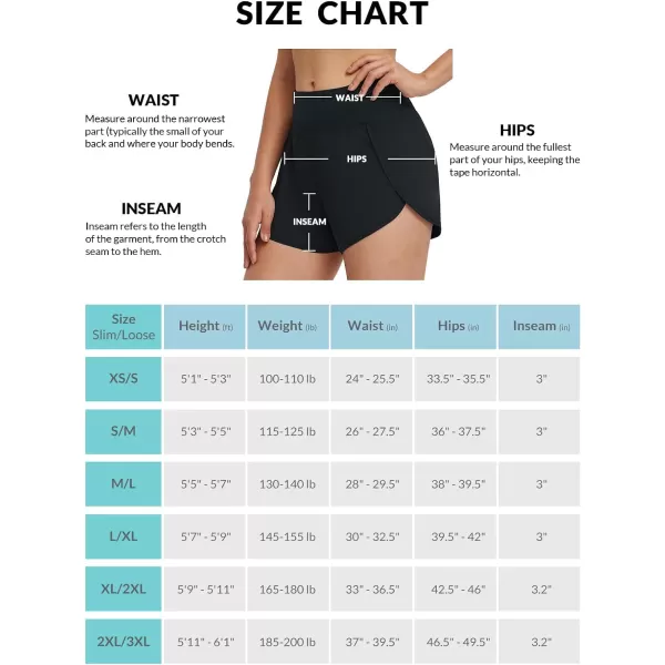 BALEAF Womens Quick Dry Athletic Running Shorts with Liner 3 Workout Sports Shorts Zipper PocketBlack