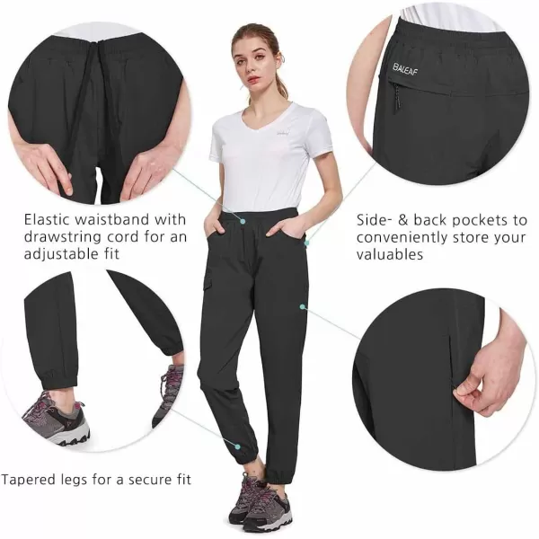 BALEAF Womens Quick Dry Hiking Pants Lightweight Drawstring Joggers Zipped Pockets Running Workout PantsBALEAF Womens Quick Dry Hiking Pants Lightweight Drawstring Joggers Zipped Pockets Running Workout Pants