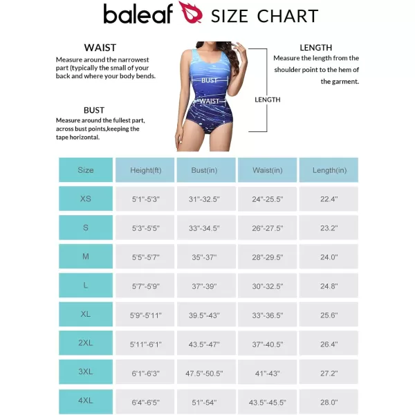 BALEAF Womens Racerback Athletic One Piece Modest Bathing SuitAsea Blue