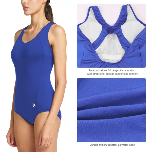 BALEAF Womens Racerback Athletic One Piece Modest Bathing SuitRoyal Blue