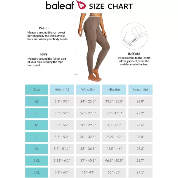 BALEAF Womens Riding Pants Equestrian Breeches KneePatch Horse Riding Tights Horseback Belt Loops Pockets UPF50Siliconebrown