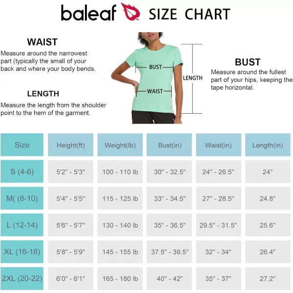 BALEAF Womens Short Sleeve Running Workout Shirts Athletic Tops Lightweight Quick Dry Training Yoga Crewneck1aqua