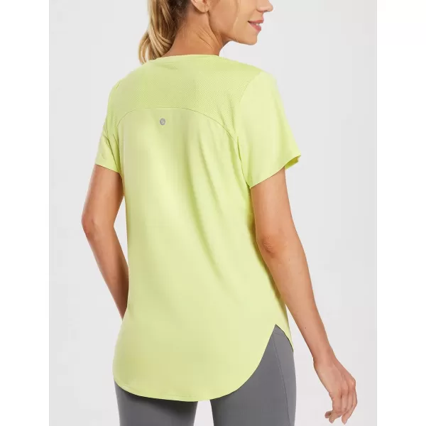 BALEAF Womens Short Sleeve Running Workout Shirts Athletic Tops Lightweight Quick Dry Training Yoga CrewneckGreennew