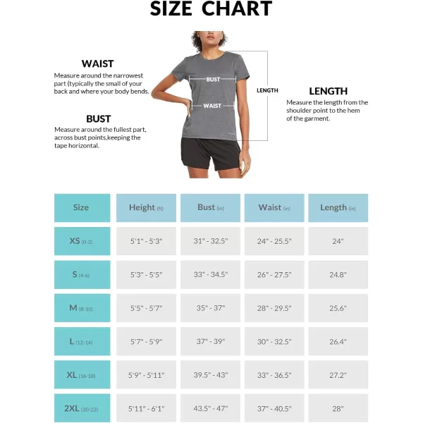 BALEAF Womens Short Sleeve Running Workout Shirts Athletic Tops Lightweight Quick Dry Training Yoga CrewneckHeather Gray