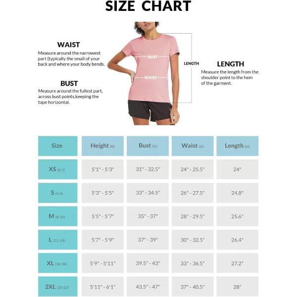 BALEAF Womens Short Sleeve Running Workout Shirts Athletic Tops Lightweight Quick Dry Training Yoga CrewneckPink