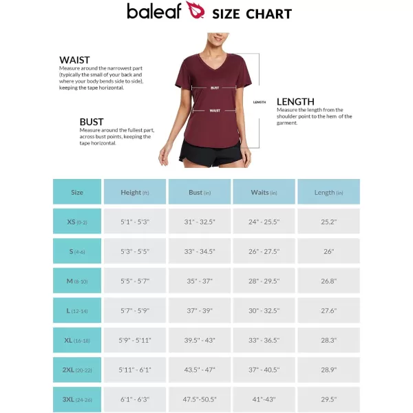 BALEAF Womens Short Sleeve Running Workout Shirts Athletic Tops Lightweight Quick Dry Training Yoga CrewneckRed Winenew