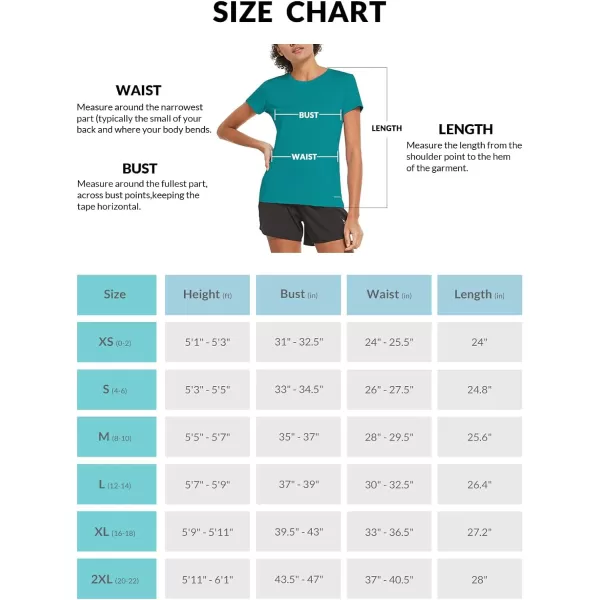 BALEAF Womens Short Sleeve Running Workout Shirts Athletic Tops Lightweight Quick Dry Training Yoga CrewneckTeal