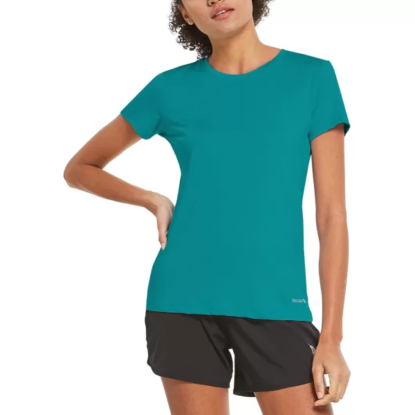 BALEAF Womens Short Sleeve Running Workout Shirts Athletic Tops Lightweight Quick Dry Training Yoga CrewneckTeal