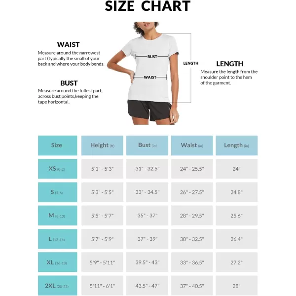 BALEAF Womens Short Sleeve Running Workout Shirts Athletic Tops Lightweight Quick Dry Training Yoga CrewneckWhite