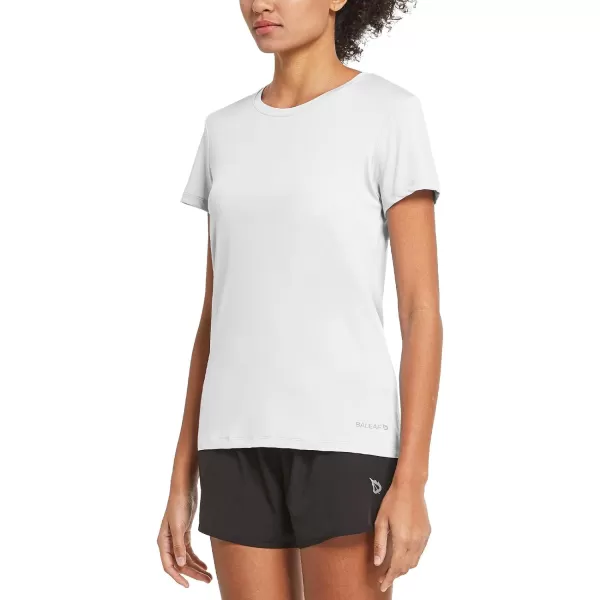 BALEAF Womens Short Sleeve Running Workout Shirts Athletic Tops Lightweight Quick Dry Training Yoga CrewneckWhite