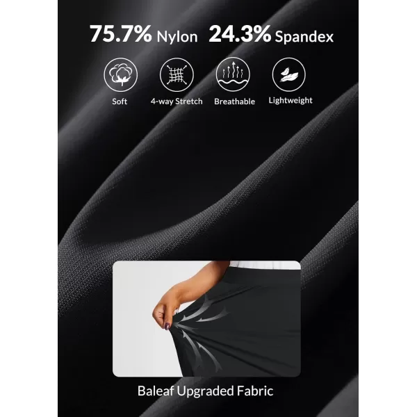 BALEAF Womens Skorts Skirts Hiking Cargo Skorts Pockets 19 Knee Length Long Athletic Quick Dry Skirts UPF 50Black