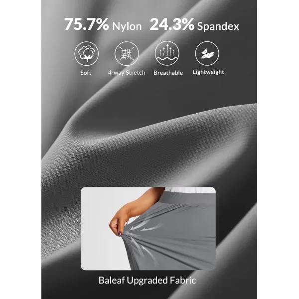 BALEAF Womens Skorts Skirts Hiking Cargo Skorts Pockets 19 Knee Length Long Athletic Quick Dry Skirts UPF 50Dark Gray